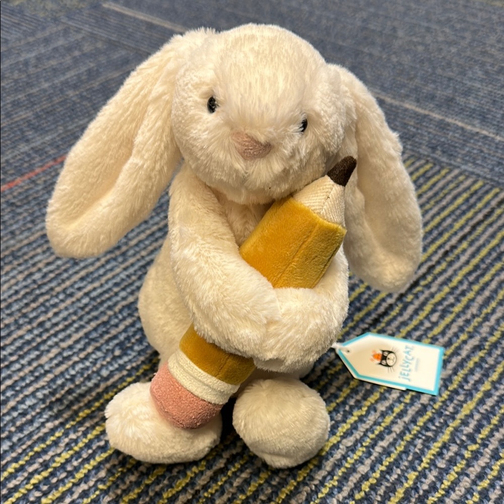 Jellycat Mini Bash Bunny with Pencil